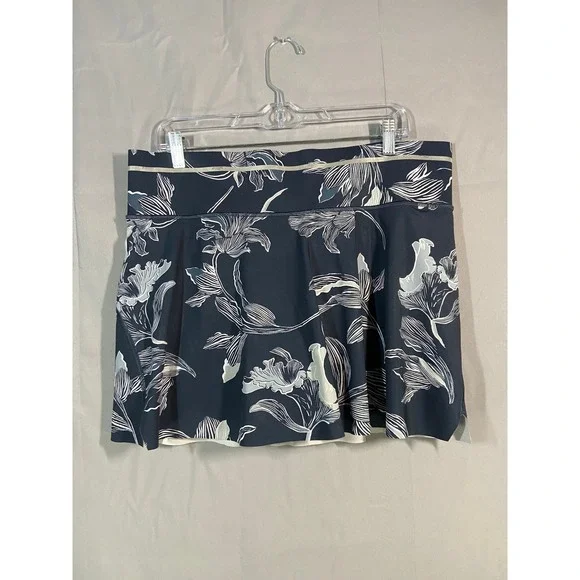 Athleta Sonic Skort Navy Blue White Floral Print Women's Size Large Pickleball - Picture 3 of 11
